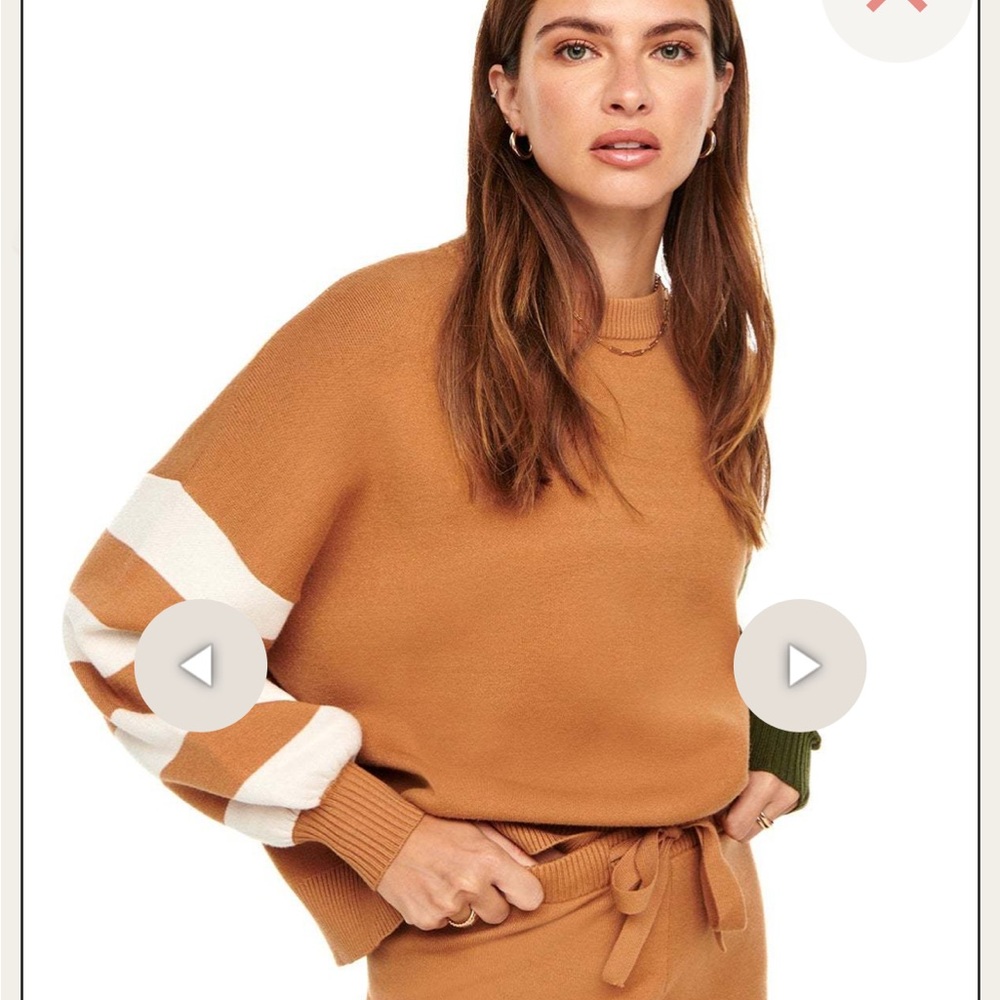 Never fully dressed clash Copenhagen sweater camel